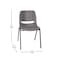 Flash Furniture 661 lb. Capacity Gray Stack Chair w/ Black Frame RUT-16-PDR-GY-GG - alternate 6
